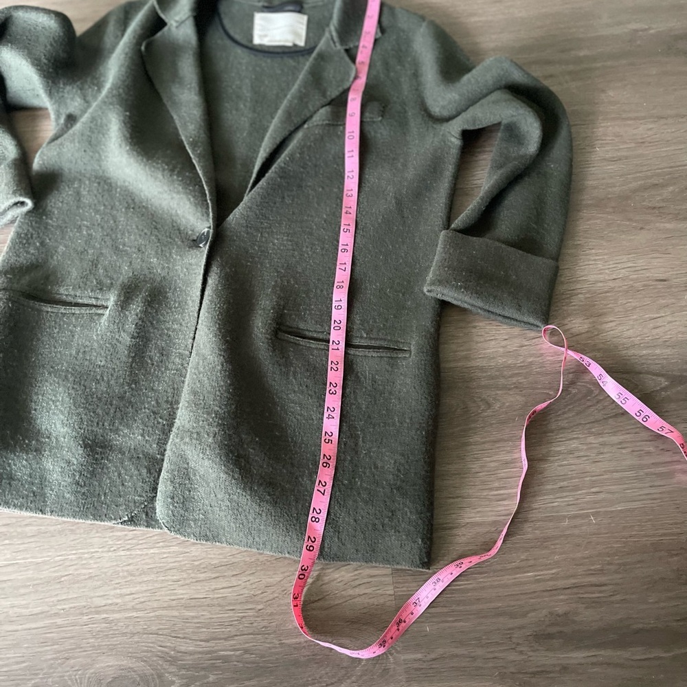 Anthropologie Rani Sweater Blazer Olive Green - Picture 7 of 7